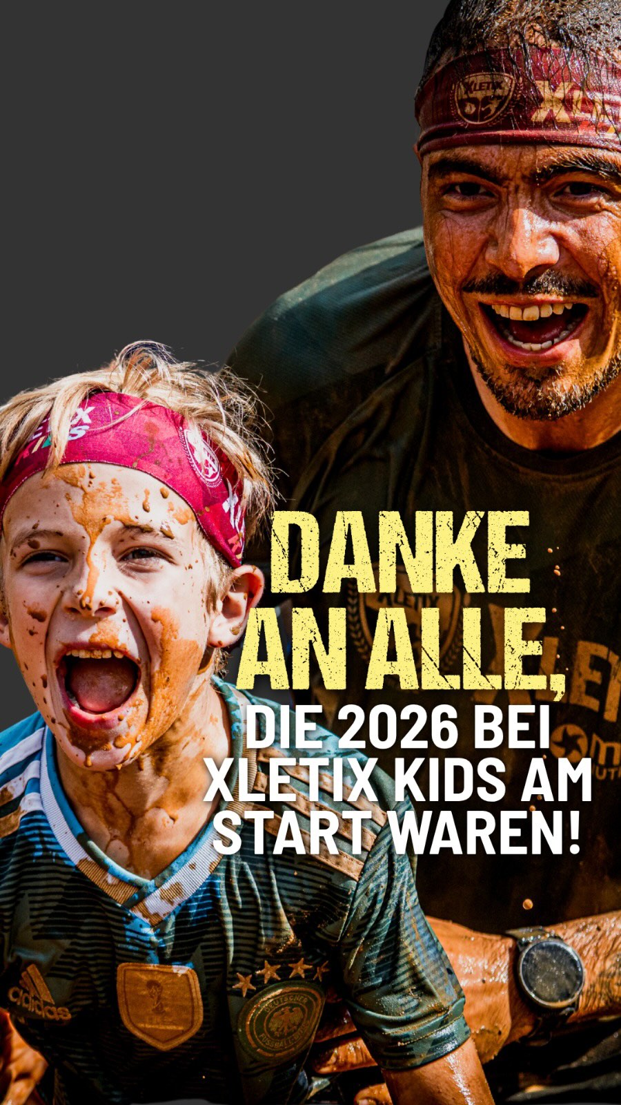 Und plötzlich ist sie schon wieder vorbei… 🥹💚

Was für eine XLETIX Kids Saison 2026! Hinter uns liegen unzählige Hindernisse, jede Menge Matsch, strahlende Gesichter und vor allem ganz viele gemeinsame Abenteuer. 🥳

Zeit, DANKE zu sagen: An alle kleinen und großen Matschmonster, Familien, Freund/innen und Anfeuernden am Streckenrand. Danke, an unsere Volunteers, Partner, Hindernisbauer und natürlich unsere gesamte Crew, die vor, während und nach jedem Event alles gegeben hat. Ihr alle habt diese Saison zu dem gemacht, was sie war! 💚🙌

Ein bisschen traurig sind wir schon, dass es das für 2026 gewesen sein soll … 🥲 Aber zum Glück heißt Saisonende nicht Abschied:

2027 geht das Abenteuer weiter! 🔥 Mit neuen Locations, neuen Hindernissen und ganz vielen neuen XLETIX Kids Momenten, die nur darauf warten, erlebt zu werden.

Bis nächstes Jahr, Matschmonster! 💚
Wer ist 2027 wieder dabei? 👇

#xletixkids #familienabenteuer #hindernislauf #teamgeist